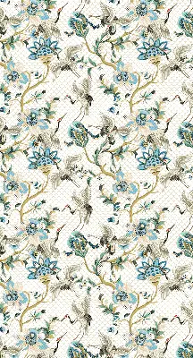 Verdunkelungsrollo Blumen und Vögel