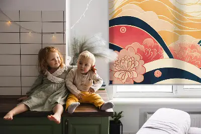 Rollo lichtundurchlässig Eine Blumenwelle
