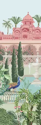 Verdunkelungsrollo Schloss mit Garten