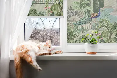 Verdunkelungsrollo Schloss mit Garten