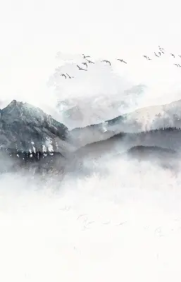 Verdunkelungsrollo Bemalte Berge