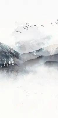 Verdunkelungsrollo Bemalte Berge