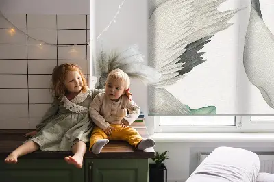 Fenster rollo Kraniche in den Lilien