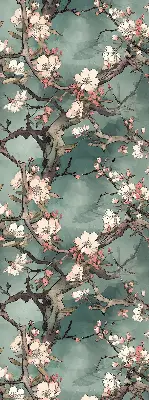 Verdunkelungsrollo Blumen am Baum