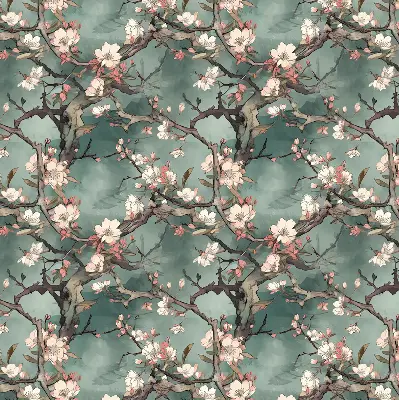 Verdunkelungsrollo Blumen am Baum