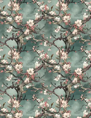 Verdunkelungsrollo Blumen am Baum