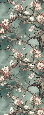 Verdunkelungsrollo Blumen am Baum