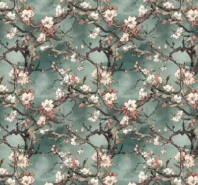 Verdunkelungsrollo Blumen am Baum