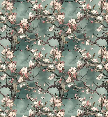 Verdunkelungsrollo Blumen am Baum