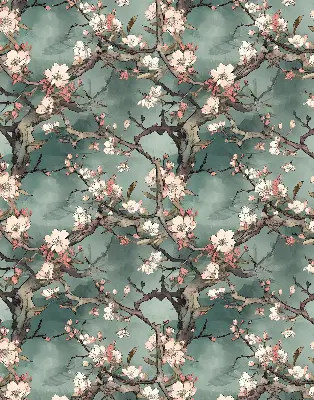 Verdunkelungsrollo Blumen am Baum