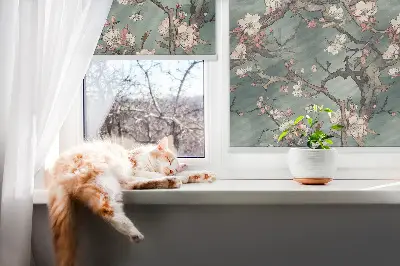 Verdunkelungsrollo Blumen am Baum