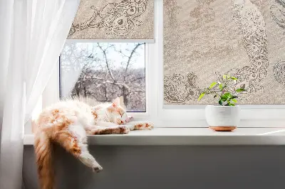 Fenster rollo Vintage-Vögel