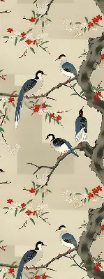 Verdunkelungsrollo Vögel auf einem Baum