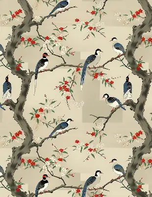 Verdunkelungsrollo Vögel auf einem Baum