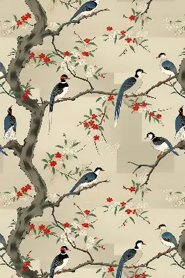 Verdunkelungsrollo Vögel auf einem Baum