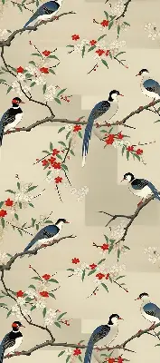 Verdunkelungsrollo Vögel auf einem Baum