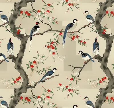 Verdunkelungsrollo Vögel auf einem Baum
