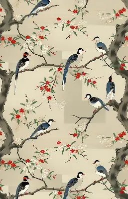 Verdunkelungsrollo Vögel auf einem Baum