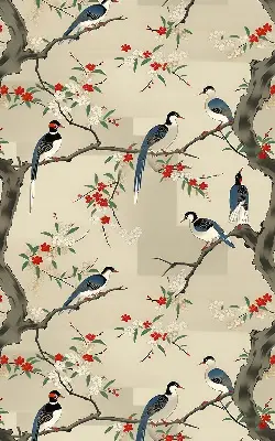 Verdunkelungsrollo Vögel auf einem Baum