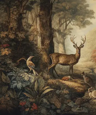 Fenster rollo Tiere im Wald