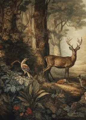 Fenster rollo Tiere im Wald