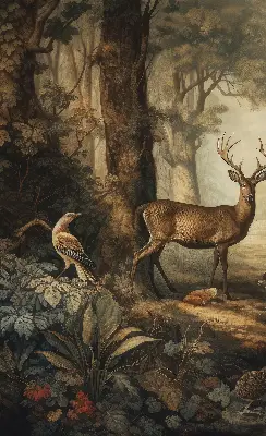 Fenster rollo Tiere im Wald