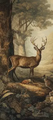 Fenster rollo Tiere im Wald
