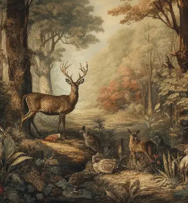 Fenster rollo Tiere im Wald