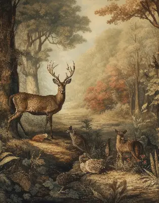 Fenster rollo Tiere im Wald