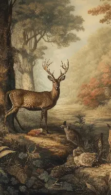 Fenster rollo Tiere im Wald