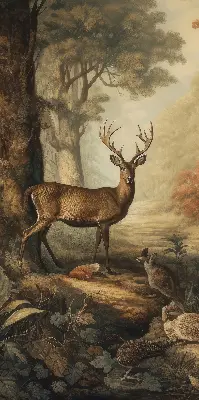 Fenster rollo Tiere im Wald