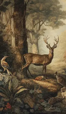 Fenster rollo Tiere im Wald