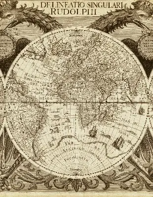 Verdunkelungsrollo Karte der alten Welt