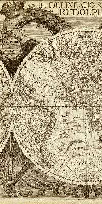 Verdunkelungsrollo Karte der alten Welt