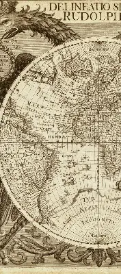 Verdunkelungsrollo Karte der alten Welt