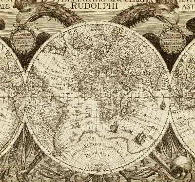 Verdunkelungsrollo Karte der alten Welt