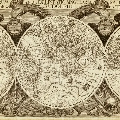 Verdunkelungsrollo Karte der alten Welt