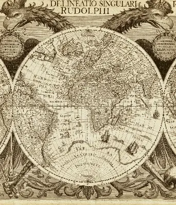 Verdunkelungsrollo Karte der alten Welt