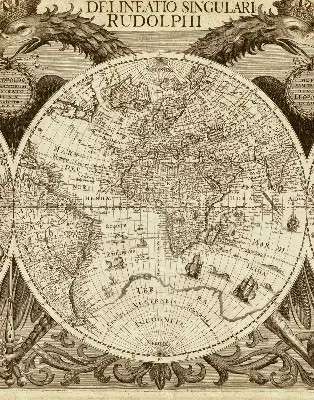 Verdunkelungsrollo Karte der alten Welt