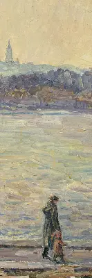 Fenster rollo Menschen auf dem Wasser