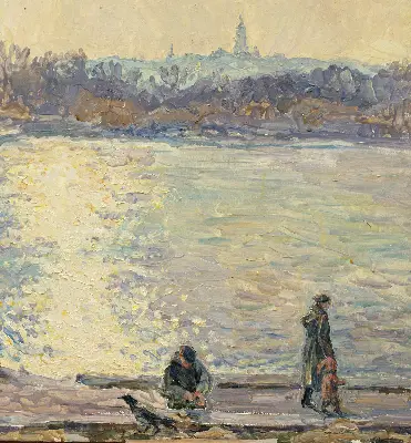 Fenster rollo Menschen auf dem Wasser