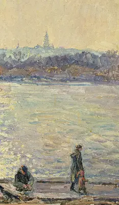 Fenster rollo Menschen auf dem Wasser