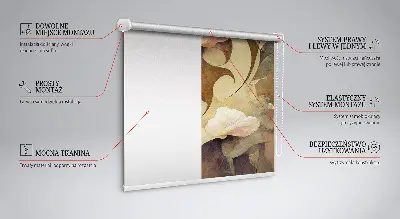 Fenster rollo Rosa Blüten