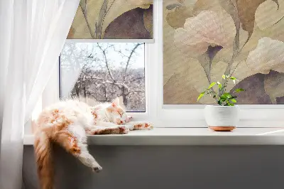 Fenster rollo Rosa Blüten