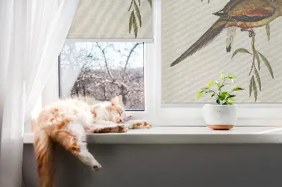Verdunkelungsrollo Zwei Vögel auf einem Ast