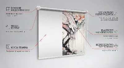 Fenster rollo Reiher in Blumen