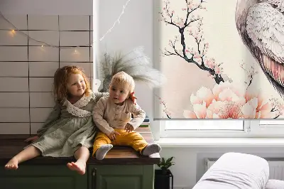 Fenster rollo Reiher in Blumen