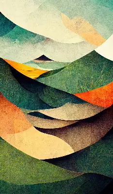 Verdunkelungsrollo Abstrakte Hügel