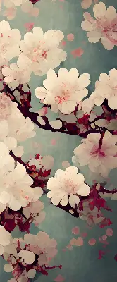 Verdunkelungsrollo Kirschblüte