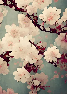 Verdunkelungsrollo Kirschblüte